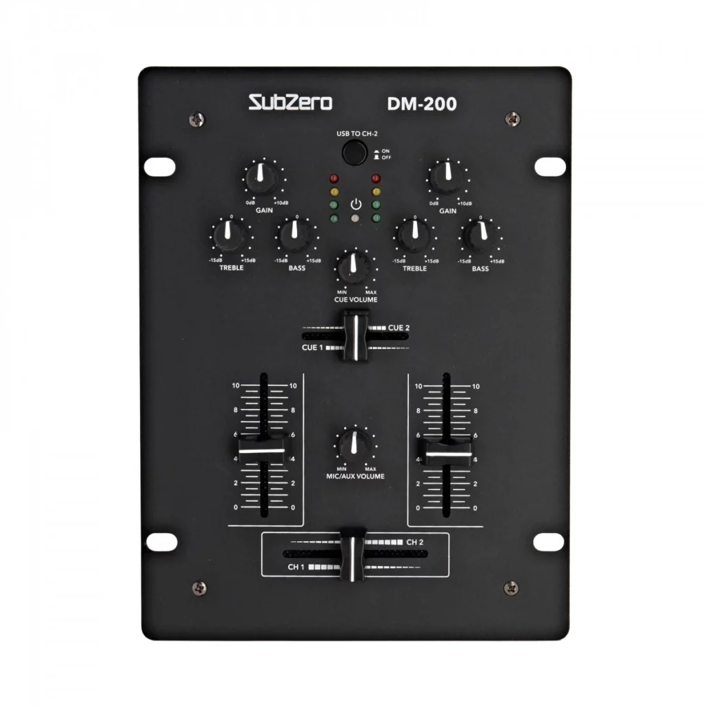 SubZero DM-200 2-kanals DJ-mixer